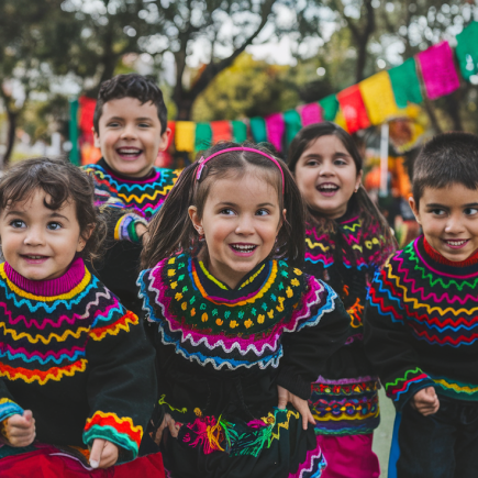 enfants-mexicains-vetements-traditionnels-parc-fete