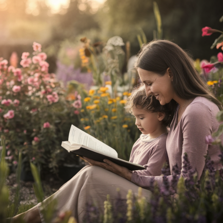 mere-enfant-jardin-fleurs-livre-poesie