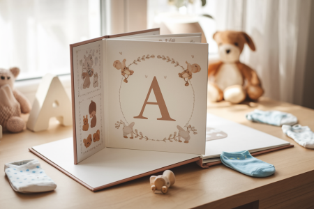 album-bebe-bureau-bois-decorations